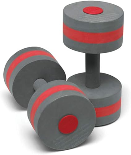 Speedo Unisex Swim Aqua Fitness Barbell, Charcoal/Red