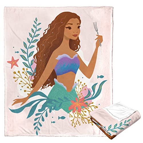 Northwest Little Mermaid/Ariel Silk Touch Throw Blanket, 50" x 60", Dinglehopper Disc - Image 2