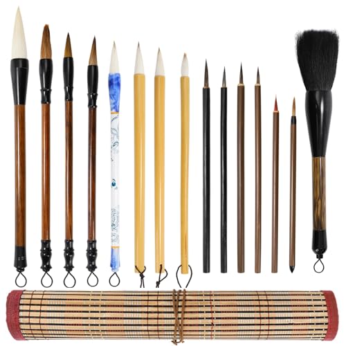 16 Pieces Chinese Calligraphy Brush Set