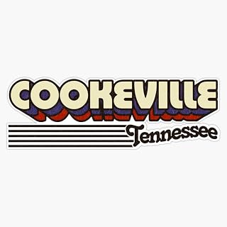 Cookeville Tennessee Retro Stripes Sticker Bumper Sticker Vinyl Decal 5"