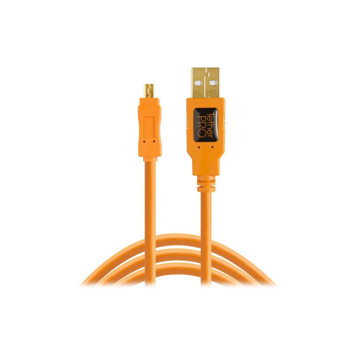 TetherPro USB 2.0 to Mini-B 8-Pin, 15' (4.6m), ORG