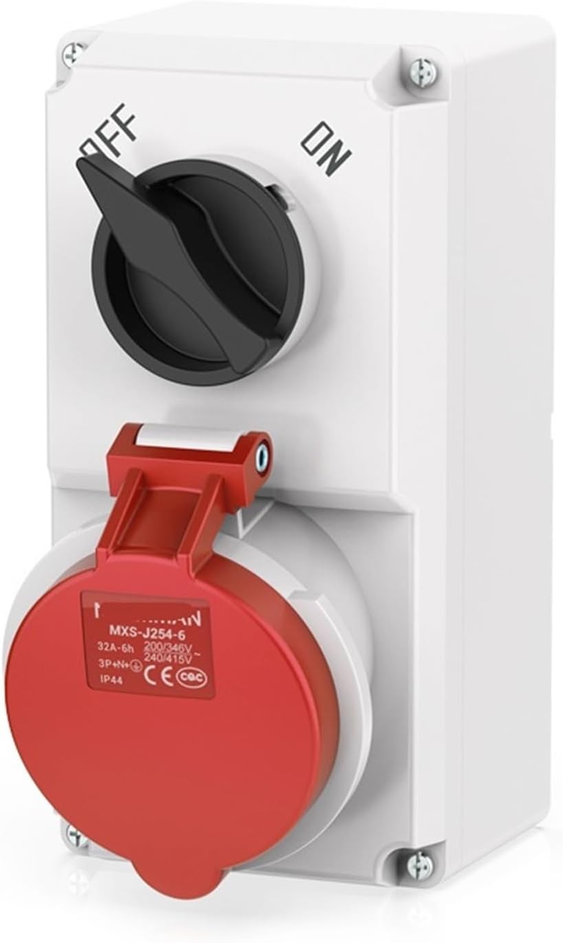 Mechanical interlock B surface mounted switch with socket 16-63A IP67/44(32A 3P IP44)