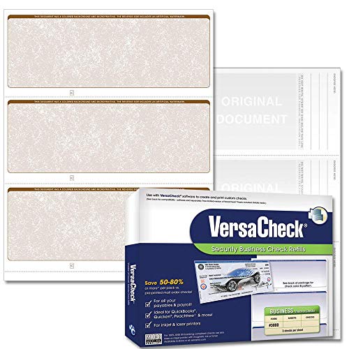 VersaCheck Recharges de chèque de rechange #3000 imprimable brun