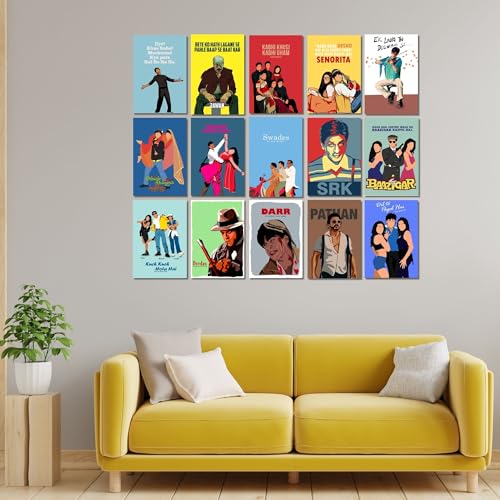 Image of Good Hope Bollywood Posters Set Movie Quotes & Memorable Lines, Perfect for Home Decor Movie Lovers and Fans, wall decoration home bedroom living room Gift Hostel Boys Girls. (Srk)