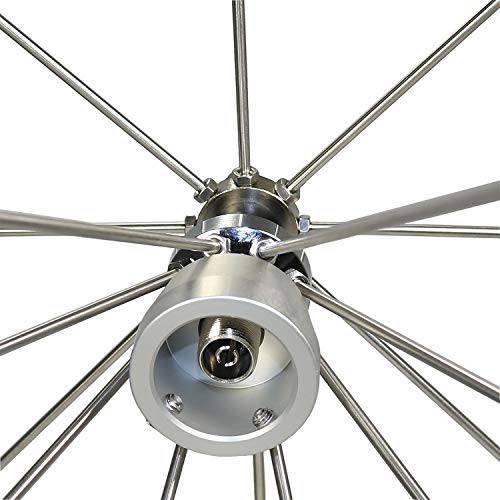 Tram 1410 200-Watt Broad-Band Scanner 25 MHz to 1,300 MHz Super Discone Stainless Steel Base Antenna - Thumbnail 3