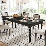 Tribesigns 62” Wood Dining Table for 4-6 People, Farmhouse Large Rectangle Kitchen...