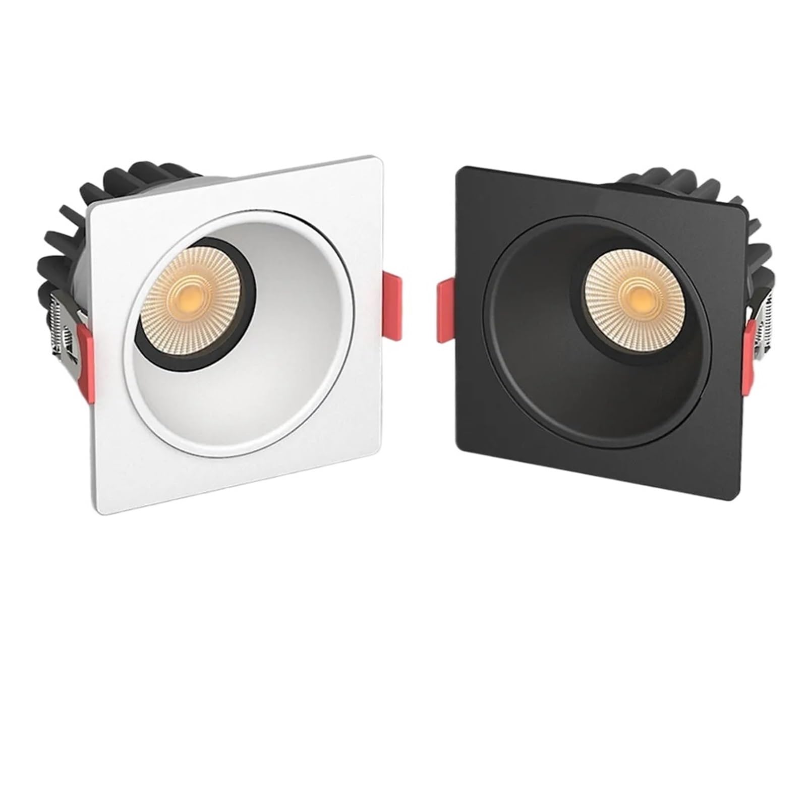 eufeifeiegds Quadratische Einbau-Downlights 7W 12W 15W LED-Deckenleuchte, blendfrei, 220V 110V COB LED-Spots for Wohnräume(Bianco,12W Dimmable)