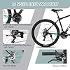 AVASTA 26-inch Mountain Bike MTB for Man Male and Woman Female Adult with Lightweight Aluminum Alloy Frame and Dual Disc Brakes, Front Suspension, 21-Speed Gear Shifters, Hidden Brake Cables, Black #2