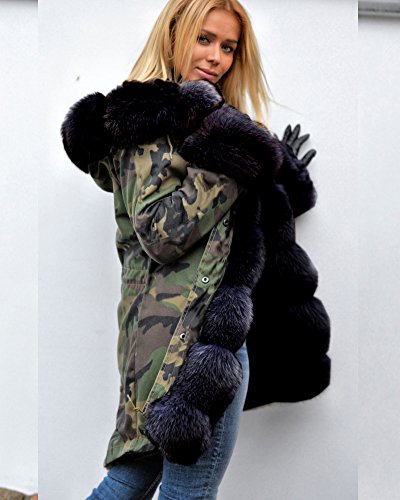 Aofur Womens Hooded Faux Fur Lined Warm Coats Parkas Anoraks Outwear Winter Long Jackets3