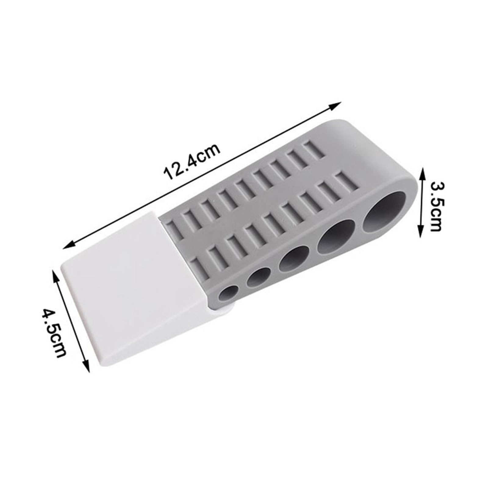 Tope de Puerta de Goma de Seguridad sin Clavos Tope de Puerta de Seguridad con cuña Soporte de Puerta antigolpes Engranaje de Puerta de Resistencia Tope de Puerta Hardware(Grey)