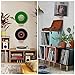 NIUBEST Wood Vinyl Record Shelf Wall Mount, Small Wall Record Holder Display Shelf, Vinyl Record Shelves Record Album Display Holder for LP, CD, Book Art Storage Vintage Home Decor (6, Wood Color)