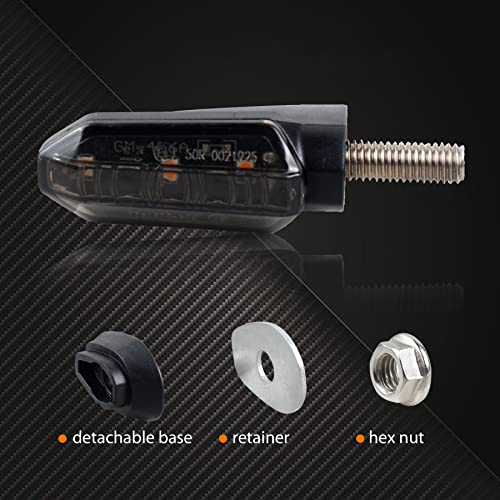 4Pcs Universal Motorcycle Turn Signals, Quasco Front Rear Led Turn Signal Lights Amber Blinkers For Motorbike Scooter Quad Cruiser Off Road Turing #TOP3