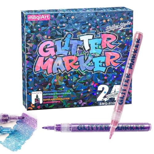 Shimmer Markers,Quick-Drying Painting Pens - Waterproof Card Making Drawing Pens - Vibrant Shimmer For Teens Adults Students Art