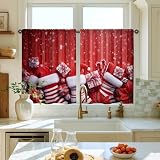 Perfectas para actualizaciones rápidas de decoración, estas cortinas ofrecen una manera minimalista de refrescar tu cocina durante las vacaciones sin una inversión significativa, ofreciendo un impacto visual llamativo.
