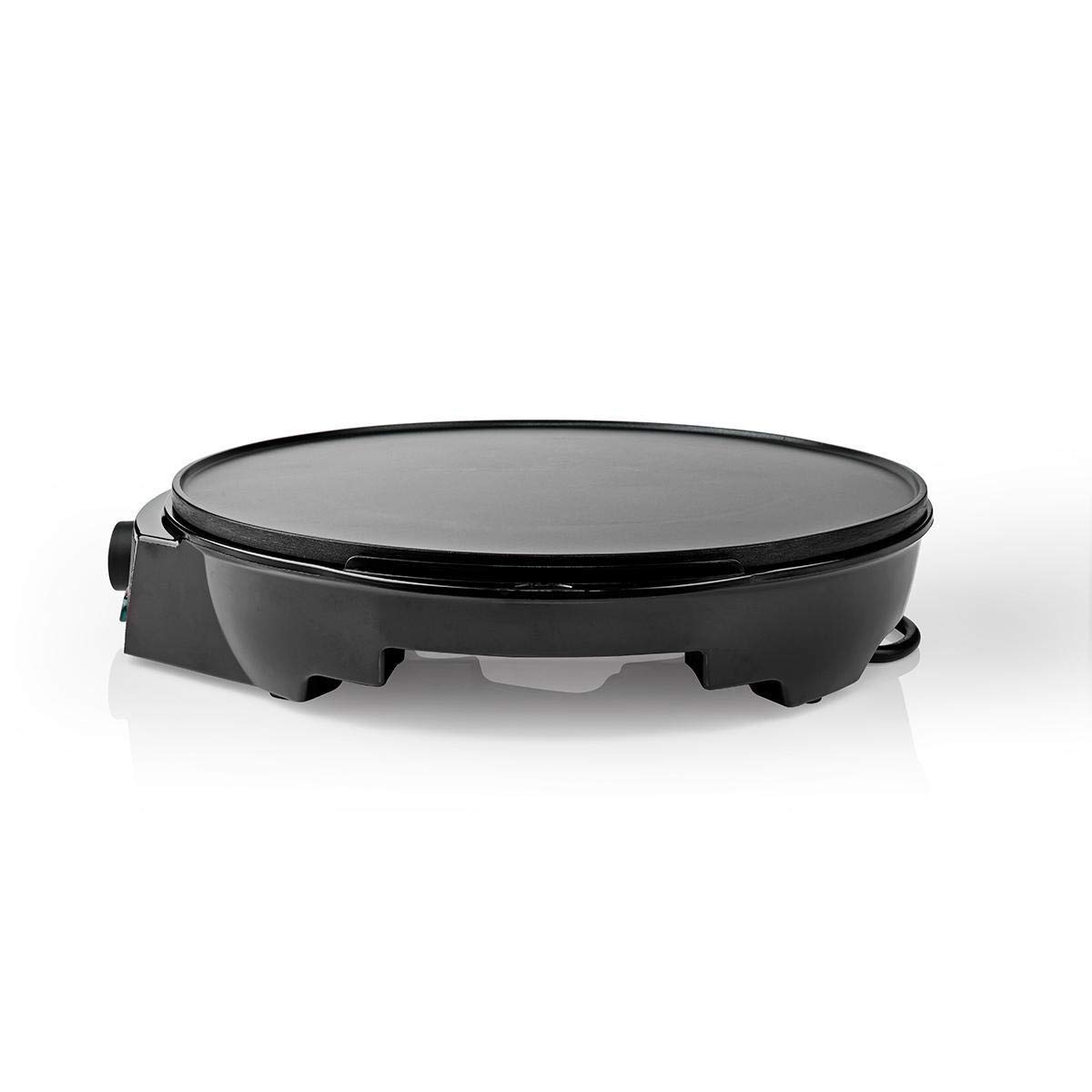 Crepe Maker - Diámetro: 300 mm - 1200 W - Revestimiento antiadherente - Ajustes de temperatura - Luz indicadora - Negro - Metal
