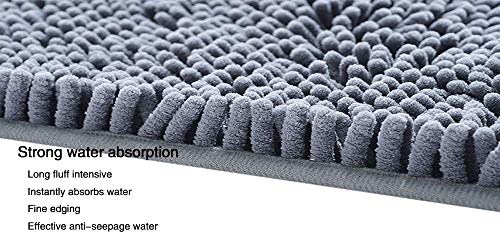L.BAN Badematten-Set, 2-teiliges langes U-WC-Sockelmatte Weiche saugfähige Maschine Waschbar für Badezimmerdusche… – Bild 5