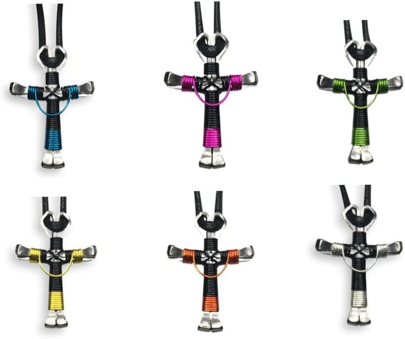 Swag Design Horseshoe Nail Cross Necklace 6 Pack Swag Horseshoe Nail Crosses)