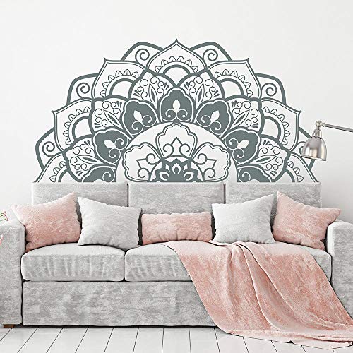 Mode Mandala Stickers Muraux Art Demi Mandala Tête de Lit Décor À La Maison Vinyle Bohème Stickers Muraux Chambre Yoga Studio Mur 140 * 70 Cm