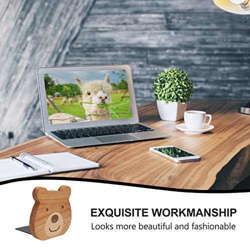 Support de bois ours décoratif, cadeau idéal pour bibliothèque - 6