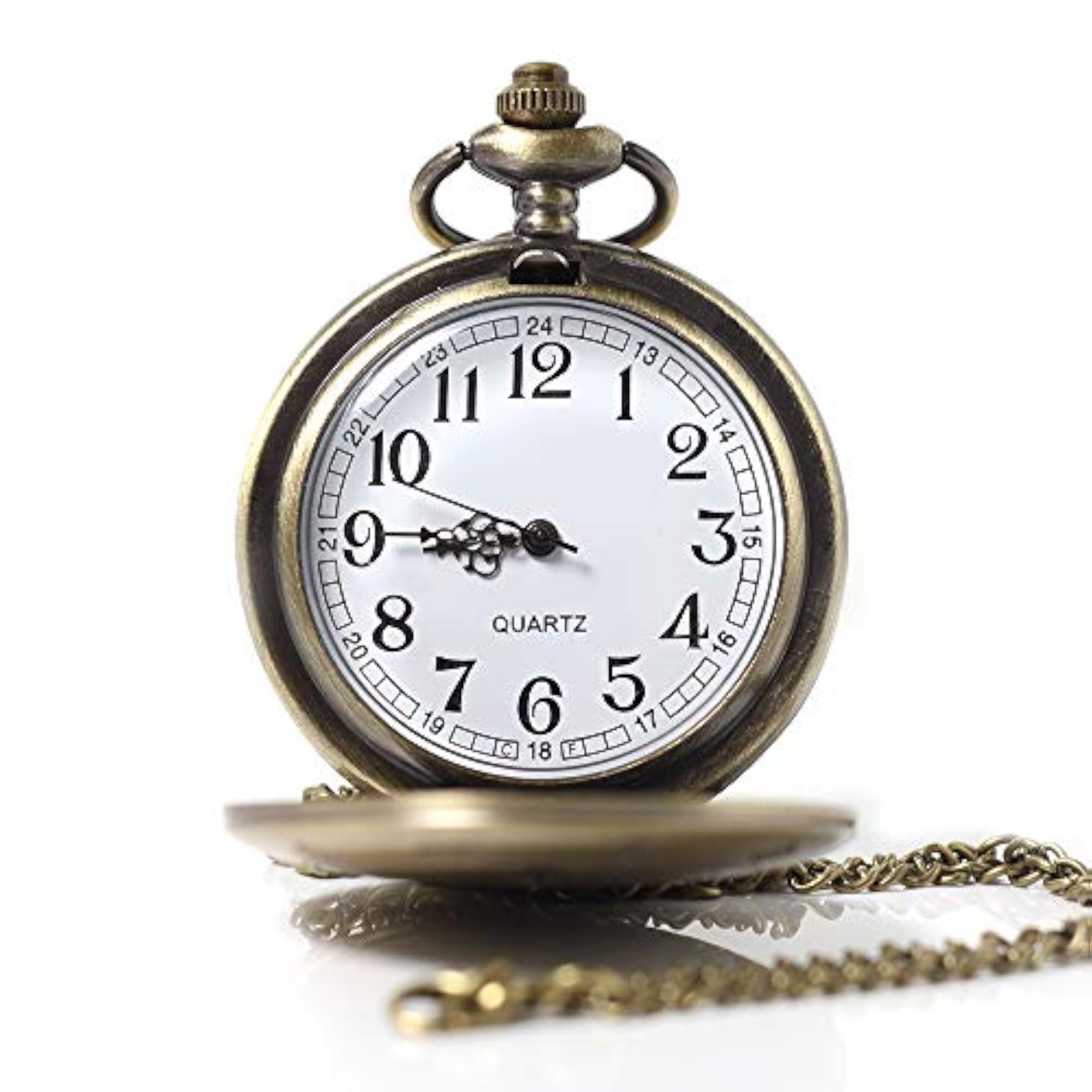 Engraved Best Man Pocket Watch with Chain, Groomsman Gift