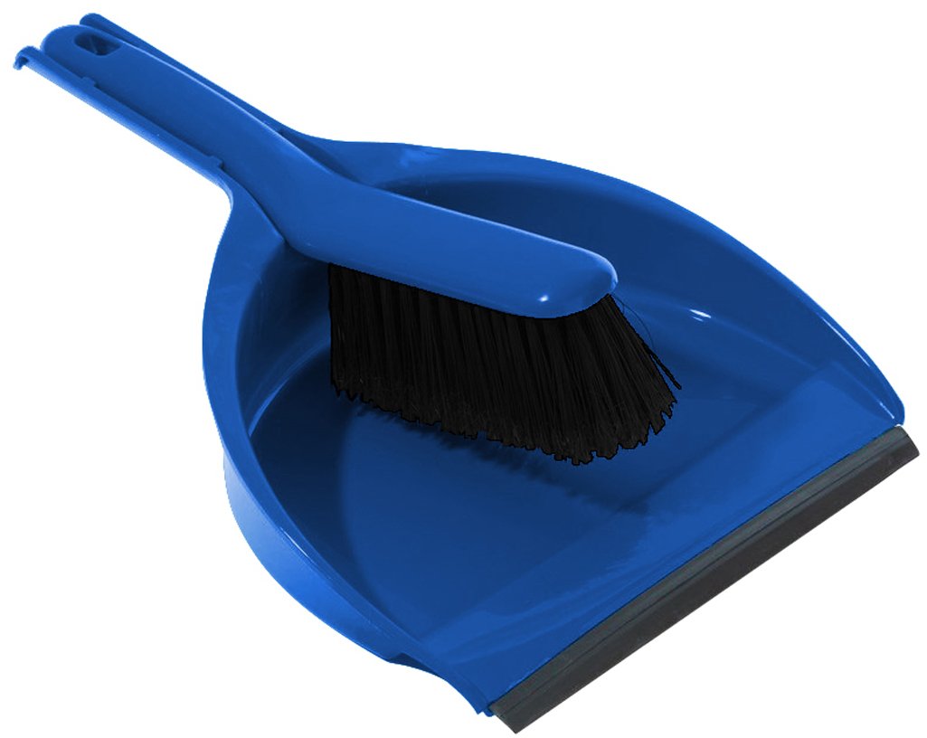 Cleenol 191222/B Dustpan and Stiff Brush - Blue