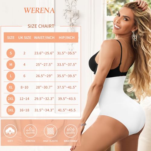 Image of Werena Tummy Control Shapewear Underwear for Women High Waisted Body Shaper Panties Shaping Briefs