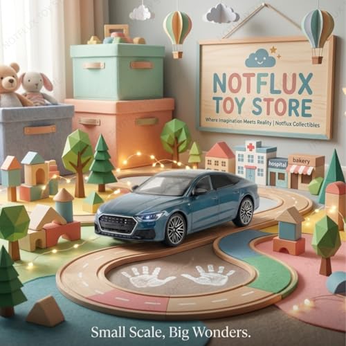 Image of 1:24 Auudi A7 Die-Cast Toy Car Model - Pull-Back Sports Car, Collectible Metal Car for Kids, Boys & Girls, Realistic Miniature Racing Vehicle, [Multicolor] [Pack of 1]
