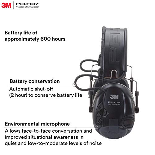 Peltor MT16H210F-479-SV Tactical Sport Headset Black 1/Case by 3M - Image 5