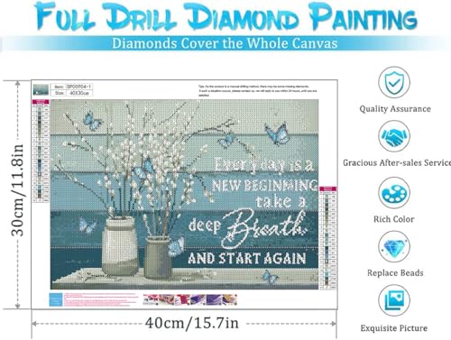 Image of ARPADAMO Diamond Art Kits for Adults,5D Inspirational Diamond Painting DIY Flower Diamond Art Diamond Painting Kits for Adult,Round Full Drill Diamonds, Diamond Art Kits for Home Decor-12x16inch