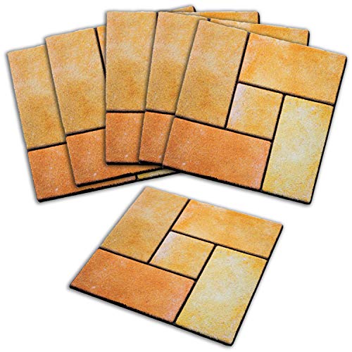 コモライフ 雑草の生えにくいテラコッタ調マット 6枚組 置くだけ 庭...