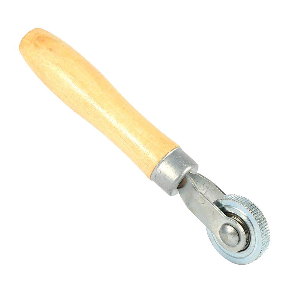 Keenso Tire Repair Kit, Durable Wooden Handle Puncture Patch Tool with Stitching Roller Bearing for Auto Motorcycle Bicycle Maintenance Professionals and DIY Enthusiasts