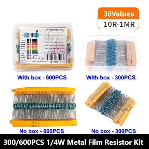 Kit de résistances 1% haute précision avec 30 valeurs de composants