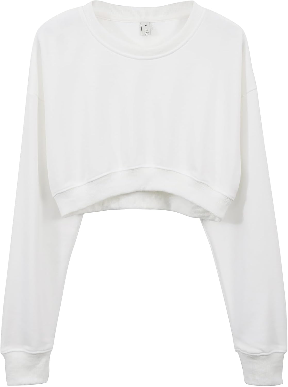 Amazhiyu Womens Cropped Hoodie, Ladies Long Sleeves Cropped Short Top Winter Casual Sweatshirt Silm Fit