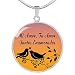 Spanish Love Necklace Mi Amor Tu Amor Juntos Enamorados Circle Necklace Stainless Steel Oro 18k 18 22",