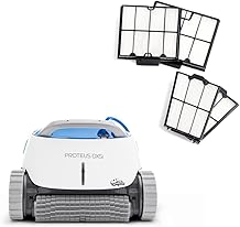 Dolphin Proteus DX5i Wi-Fi Automatic Robotic Pool Vacuum Cleaner Di nav de Filters Ultra-Fine ji bo Paqijek Ultimate, Ideal for the In-Ground Pool heta 50 Fet in length