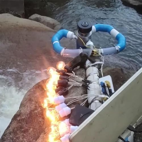 1000W 220V Gerador Hidrelétrico AC De Três Tubos Micro Turbina Externa De Alta Potência Com Iluminaç