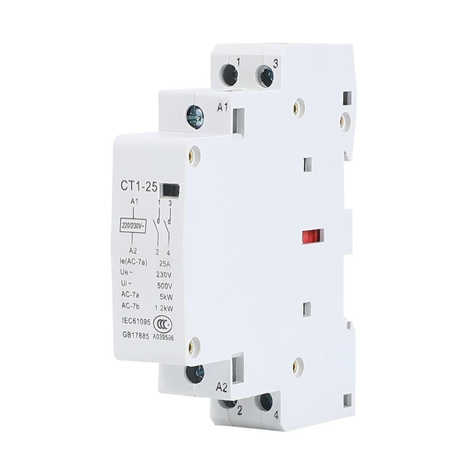 1 szt. CT1-25 2P 25 A 220 V/230 V 50/60 Hz Szyna DIN stycznik modułowy AC do użytku domowego 2NO 2NC lub 1NO 1NC(16A 1NO 1NC)
