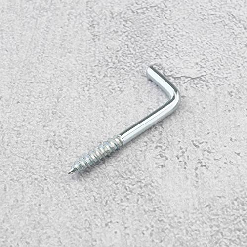 Emagtech BO7_EMT_69 100Pcs L Hook Screws Screw-In Hooks Screws Carbon Steel 7-Shaped Screws Right-Angle Hook thumb #4