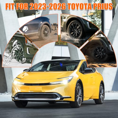 Image of Mud Flaps Splash Guards for 2023 2024 2025 2026 Toyota Prius, Durable ABS Mud Guards, Protects Against Mud, Rocks, and Debris (4PCS)