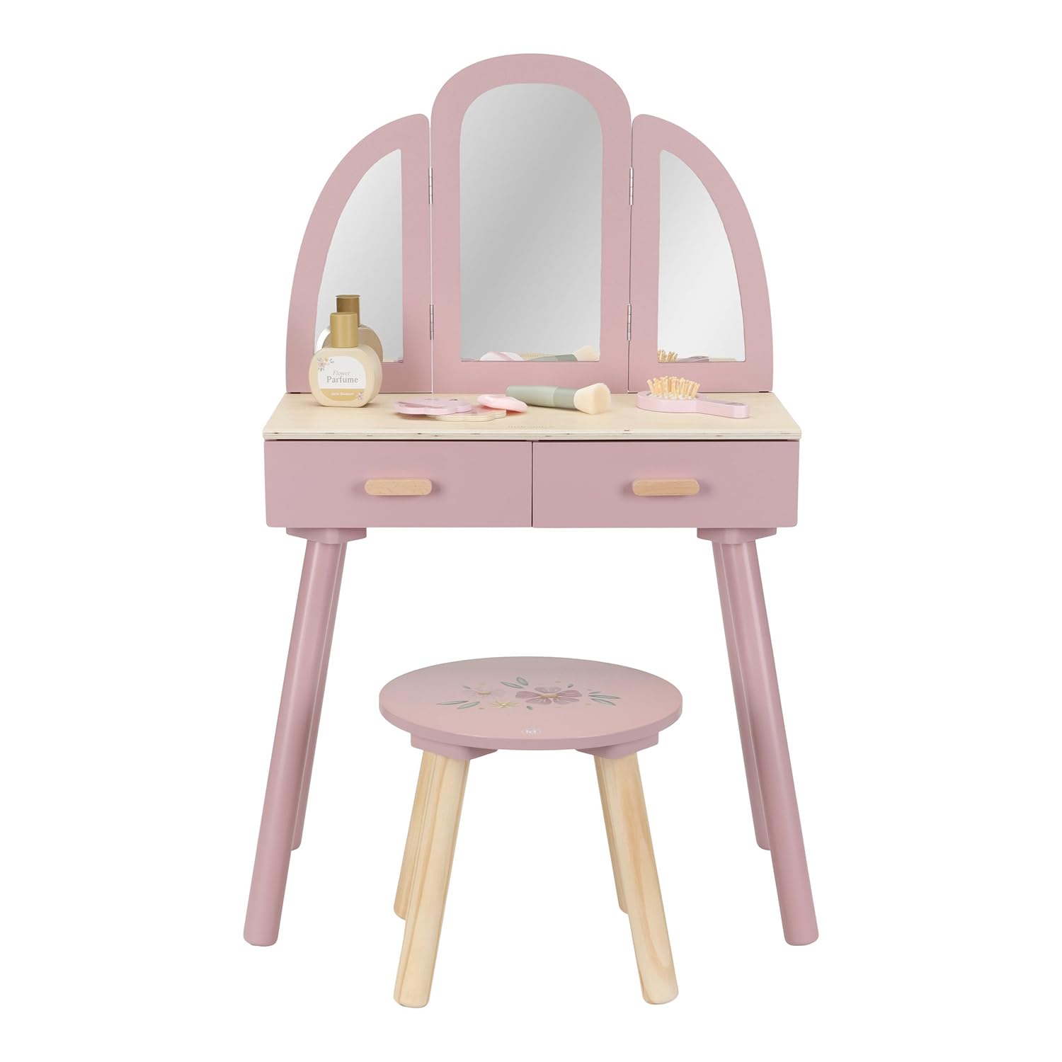 Little Dutch 2513 Holz Kinderschminktisch - rosa