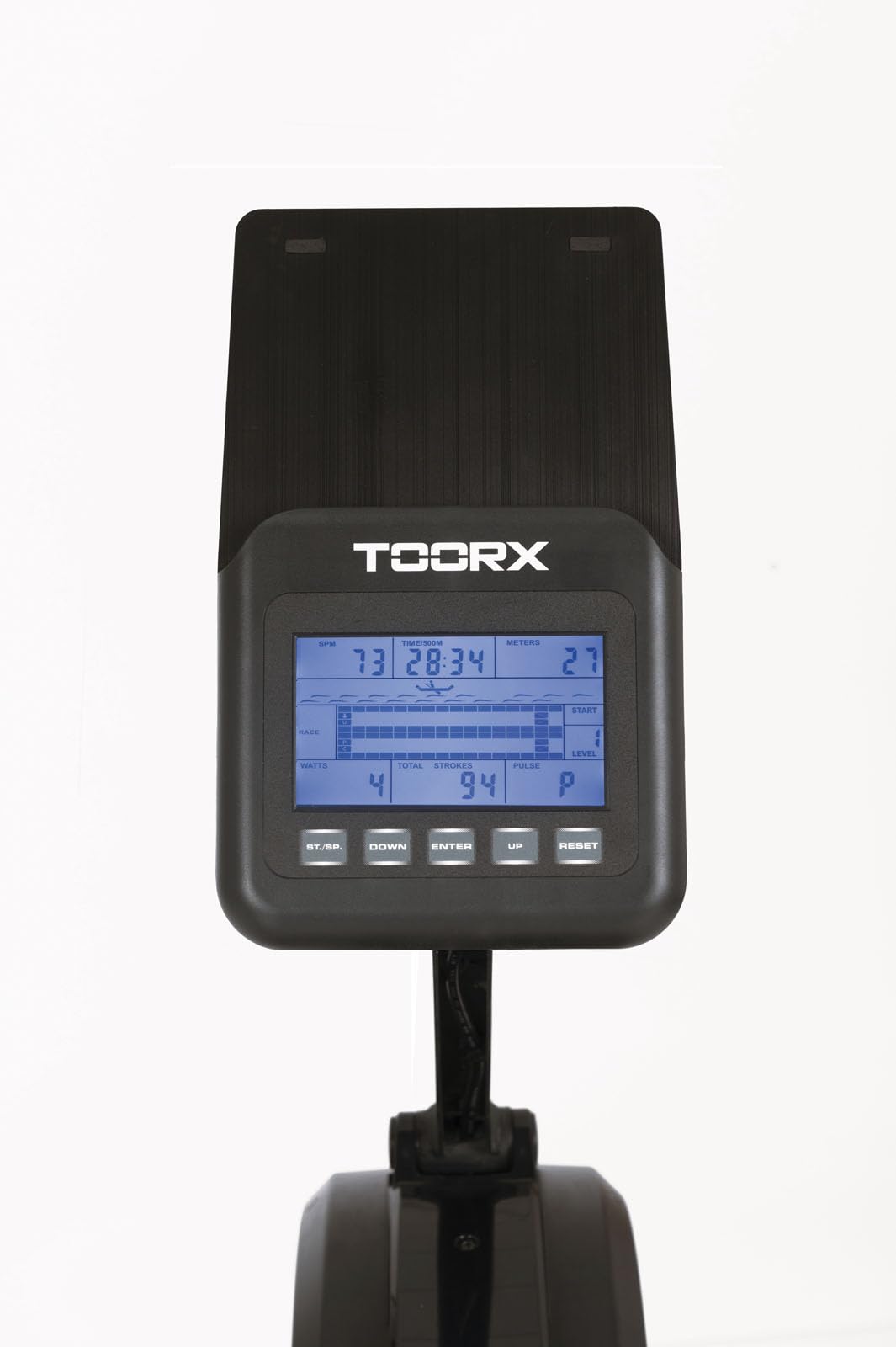Toorx [Vogatore Magnetico RWX-300] Rower Remoergometro Pieghevole Salvaspazio per Casa, Resistenza ad Aria 16 Livelli, Bluetooth App, Fascia Cardio, Console LCD, Volano 5kg, Max 120kg | Canottaggio