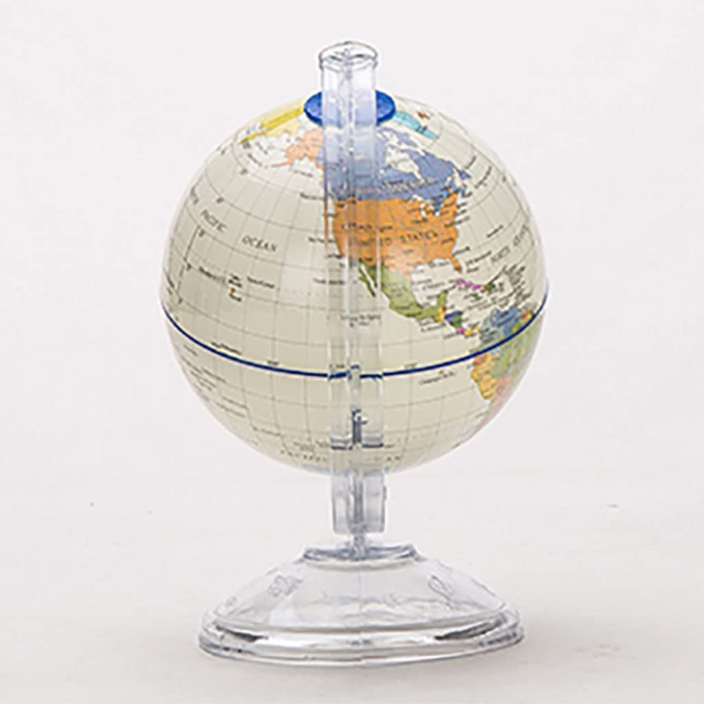 Exquis Globes Globe Rotatif avec Support Globes Globe terrestre de 3,9 Pouces pour garçons et Filles Apprentissage en Classe Globes géographiques Fine et Claire