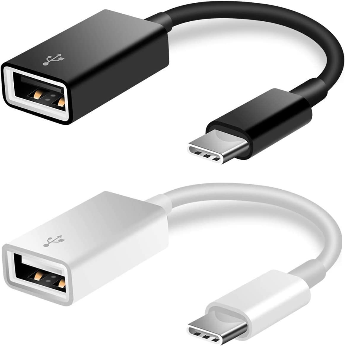 Ronnx [Pack 2 Type C OTG Adapter USB 3.0 Fast Data Transfer Cable