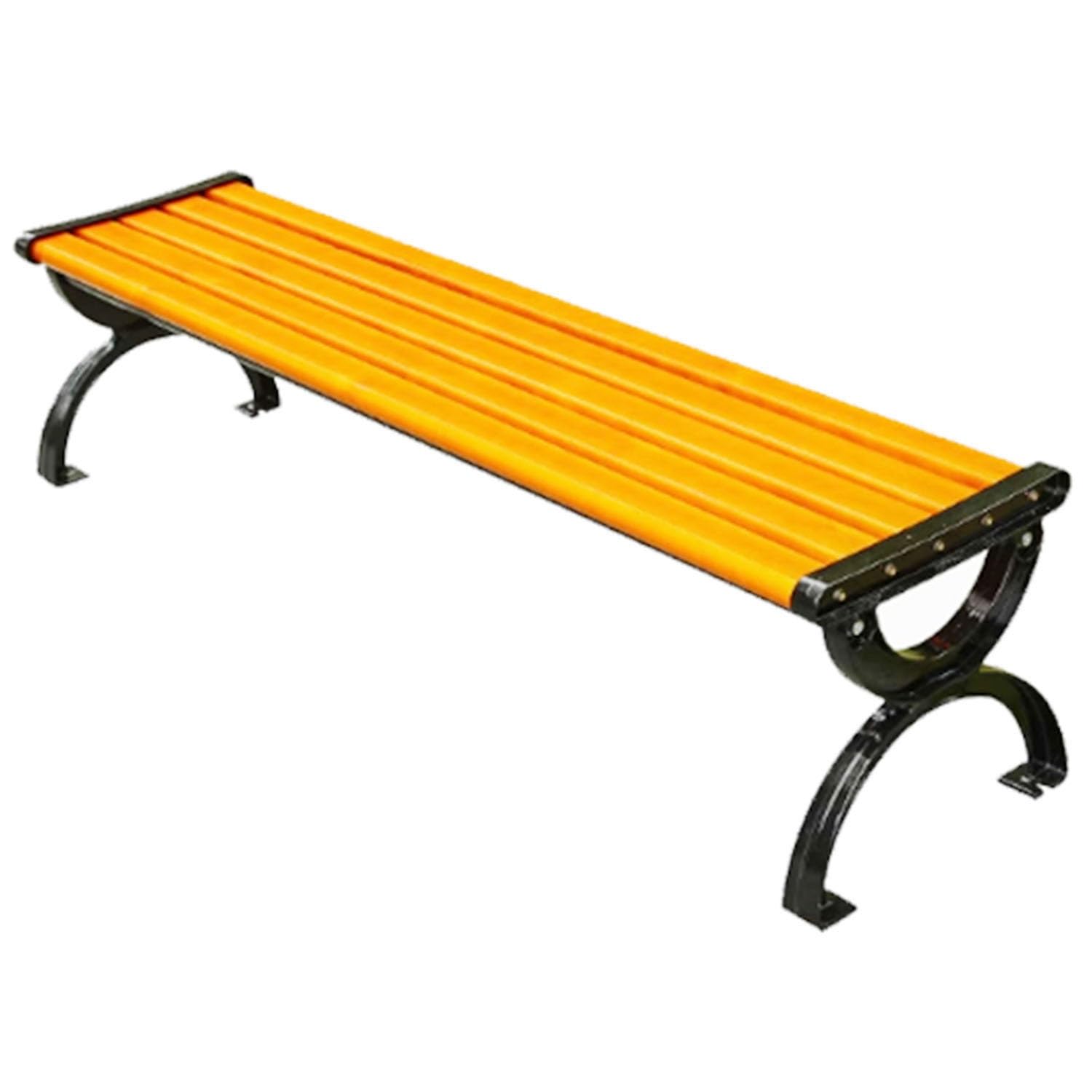 Panca da Giardino per Esterni, Panca da Portico Resistente alle intemperie per 2 Persone 120-150 cm Senza Schienale per Portico, Ingresso, Prato, Parco, Cortile(1.5m)