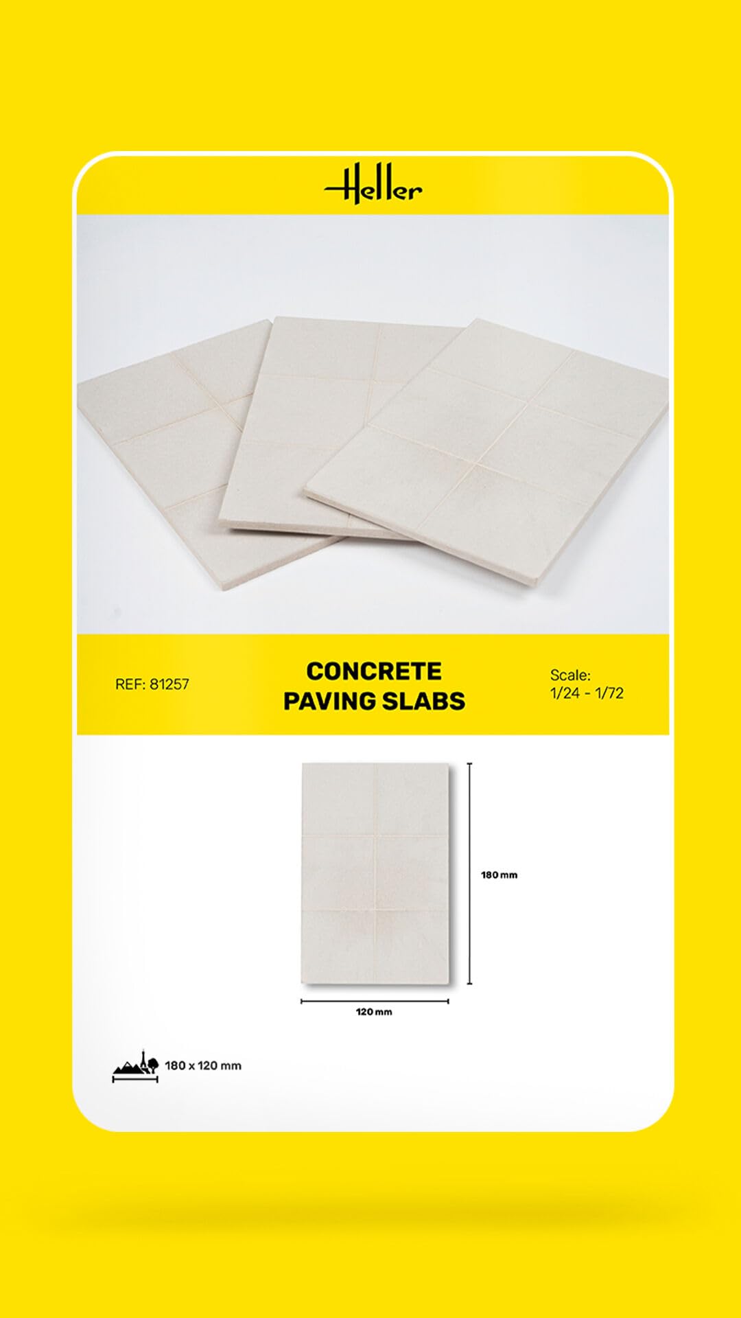 Heller Dalles De Pavage En Béton 1/24 – Kit Maquette Pour Diable En Plastique, Décoration De Base, Modélisme 14+
