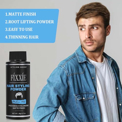 Hair Styling Powder, Hair Volume Powder, Natural Matte Look Hair Powder, Texturising, Volumising Mens Hair Product (20 Gram Bottle, Strong Hold Styling Powder) - Image 5