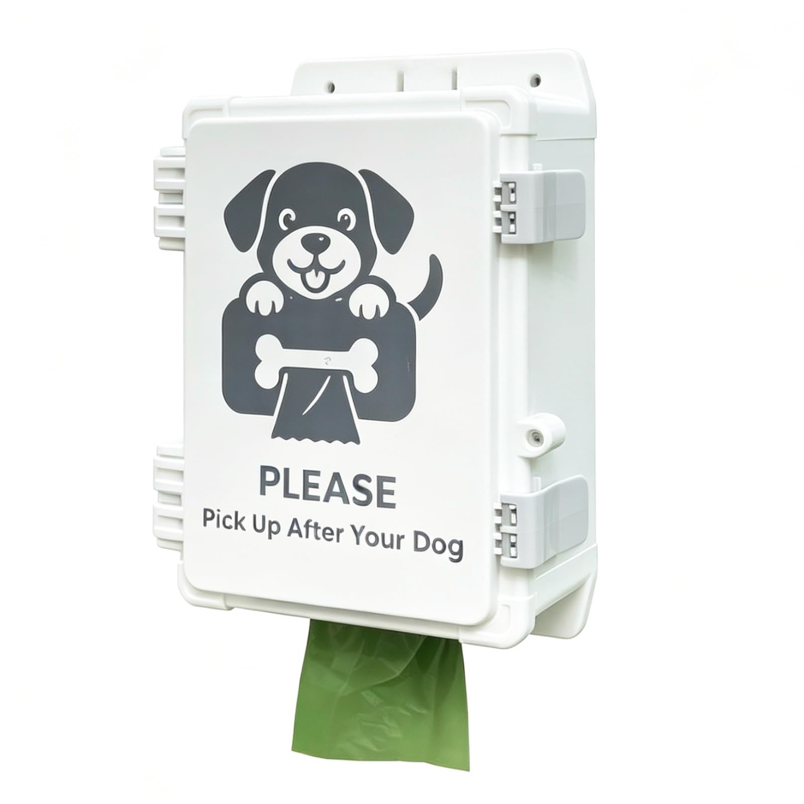 Dog Poop Bag Dispenser Wall Mounted - Waterproof Outdoor Pet Waste Bag Dispenser for Yard, Fence & Post | Yard-Friendly Waste Bag Container