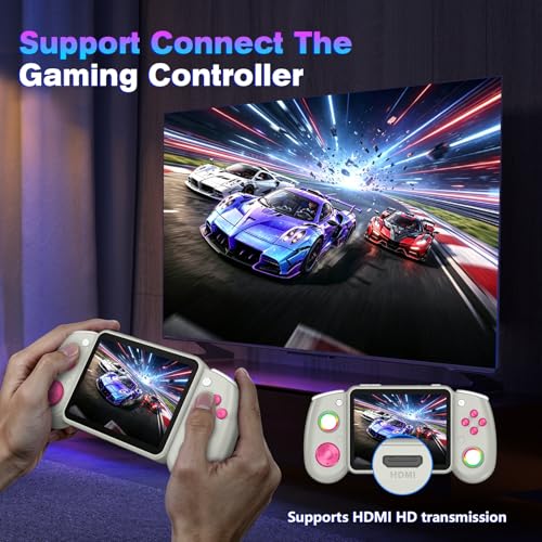 Image of RG43H Pro Retro Handheld Game Console, 4.3 Inch Retro Gaming Console with 4000mAh Battery, RK3562 Opensource Hand Held Games Console, EmuELEC&RGBOX Dual Systems Video Console, HDMI TV Output, Gray