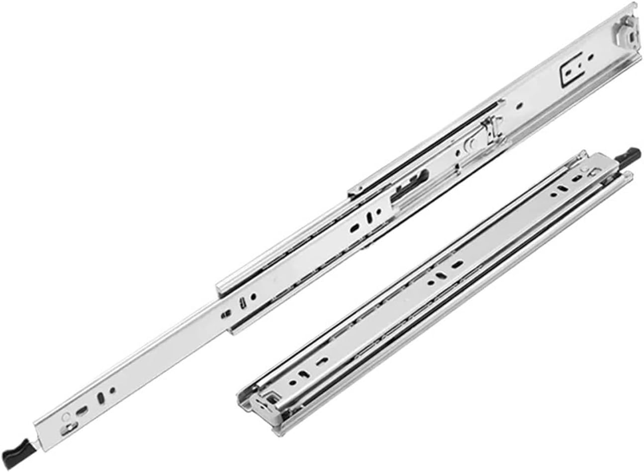 1 Pair Locking Drawer Slides Full Extension Ball Bearing Rail with Lock Side Mount Cabinet Tool Runner(28inch(700mm))