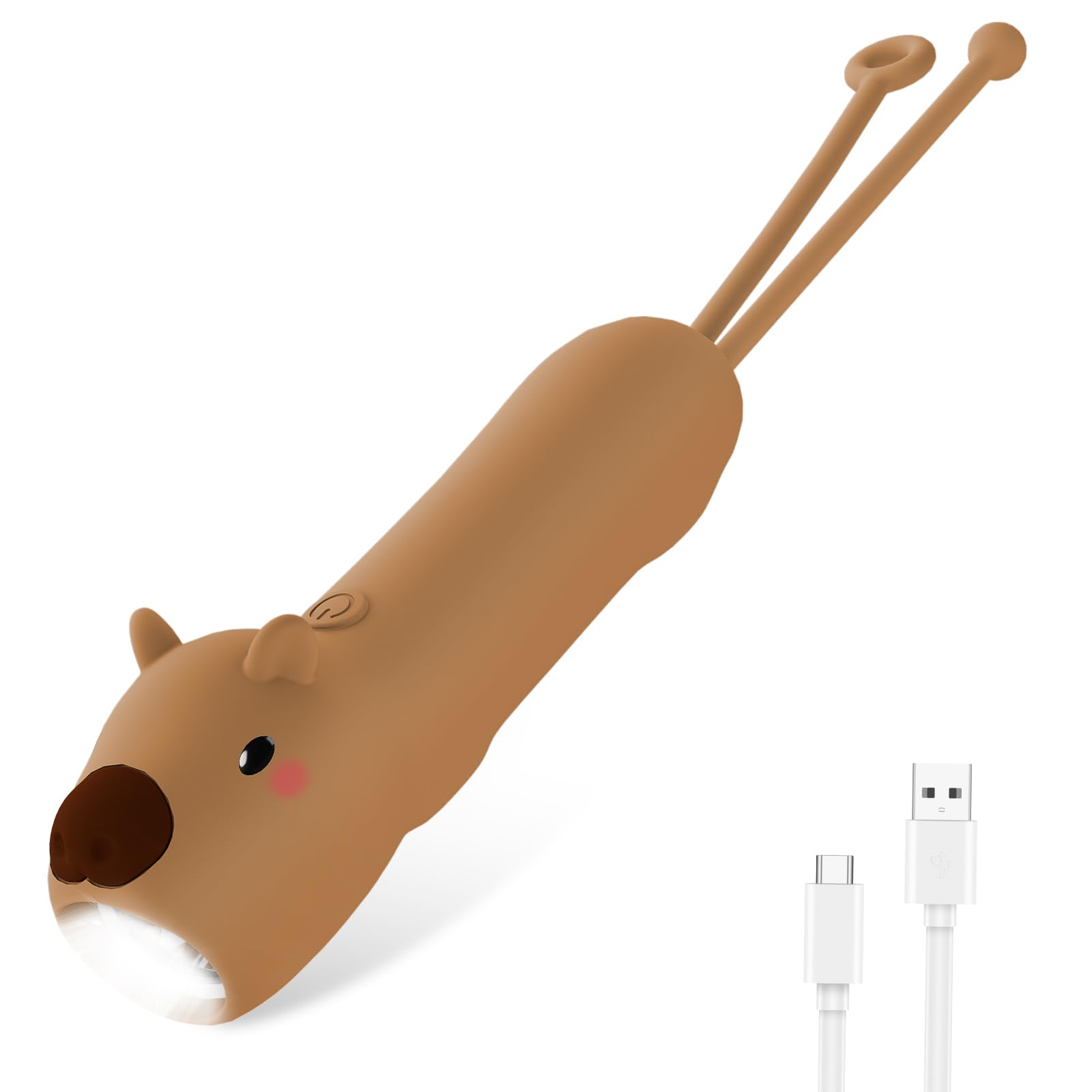 LOVERUIS Aufladbar Taschenlampe Kinder Silizium, Dimmbar Kindertaschenlampe, Stroboskop-Taschenlampe, Wiederaufladbare Geschenk für Kinder ab 3 Jahren